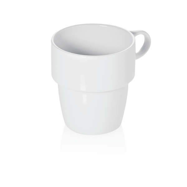 Kaffeebecher, konisch, Porzellan, weiß, Ø 80 mm, 250 ml