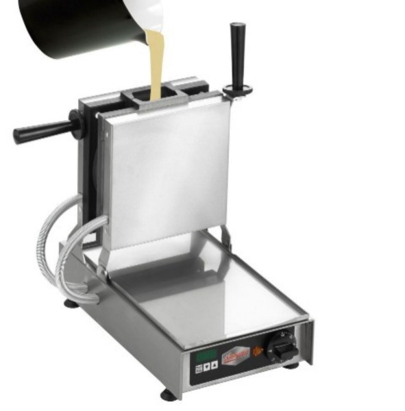 Vertikal-Backsystem, perfekte Waffeln in Form und Farbe, mit Sicherheitsverschluss und Digitaltimer