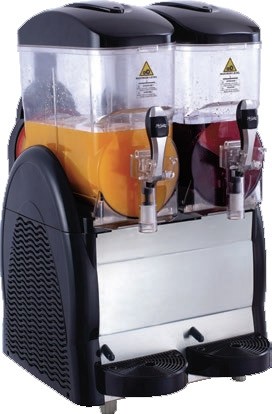 Slush Eis Maschine 2x12 Liter, schwarz