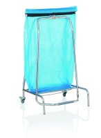 Müllbeutelhalter, Edelstahl, Fußpedal, Verschluss über Gummihalter Müllbeutelhalter, Edelstahl, Fußpedal, Verschluss über Gummihalter