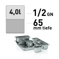 GN Behälter - Edelstahl - GN 1/2 - 65 mm - randverstärkt GN Behälter - Edelstahl - GN 1/2 - 65 mm - randverstärkt