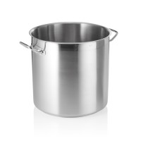 Suppentopf DeLuxe, Edelstahl, Sandwichboden, 36 Liter, Schüttrand, Kaltgriffe angeschweißt Suppentopf DeLuxe, Edelstahl, Sandwichboden, 36 Liter, Schüttrand, Kaltgriffe angeschweißt