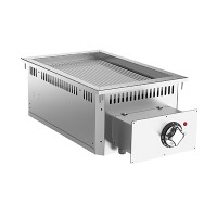 STOCK Einbau-Elektro-Griddleplatte, hartverchromt, gerillt, 5,4 kW STOCK Einbau-Elektro-Griddleplatte, hartverchromt, gerillt, 5,4 kW