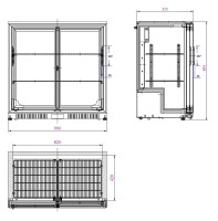 Vorschau: Barkühlschrank, 198 Liter, +2 bis +10 °C, 2 Schiebetüren, statische Kühlung mit Lüfter Vorschau: Barkühlschrank, 198 Liter, +2 bis +10 °C, 2 Schiebetüren, statische Kühlung mit Lüfter
