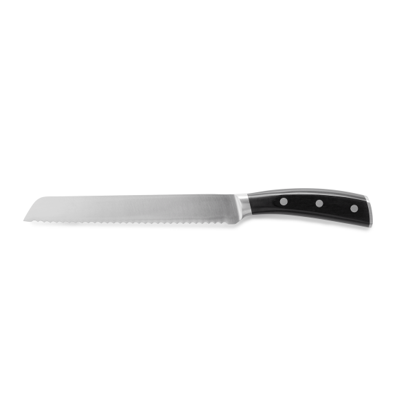 Brotmesser, klassisch, Klingenstahl, Edelstahl, Kunststoffgriff, Klinge 200 mm