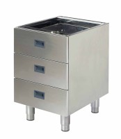Unterbau geschlossen, mit 3 Schubladen 1/1 GN - SOLOTEC 600 Unterbau geschlossen, mit 3 Schubladen 1/1 GN - SOLOTEC 600