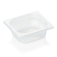 Vorschau: GN-Behälter, Polypropylen, GN 1/6, 65 mm, 0,7 Liter, transparent Vorschau: GN-Behälter, Polypropylen, GN 1/6, 65 mm, 0,7 Liter, transparent