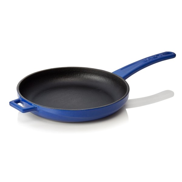 Bratpfanne EisenStil, rund, Ø 210 mm, emailliert, blau, mit Gegengriff