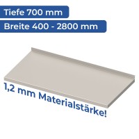 Arbeitsplatte Modulsystem, Tiefe 700 mm Arbeitsplatte Modulsystem, Tiefe 700 mm