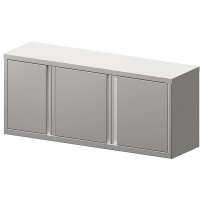 Vorschau: Wandhängeschrank, mit Flügeltüren, Zwischenboden höhenverstellbar, Edelstahl, 400mm Tiefe Vorschau: Wandhängeschrank, mit Flügeltüren, Zwischenboden höhenverstellbar, Edelstahl, 400mm Tiefe