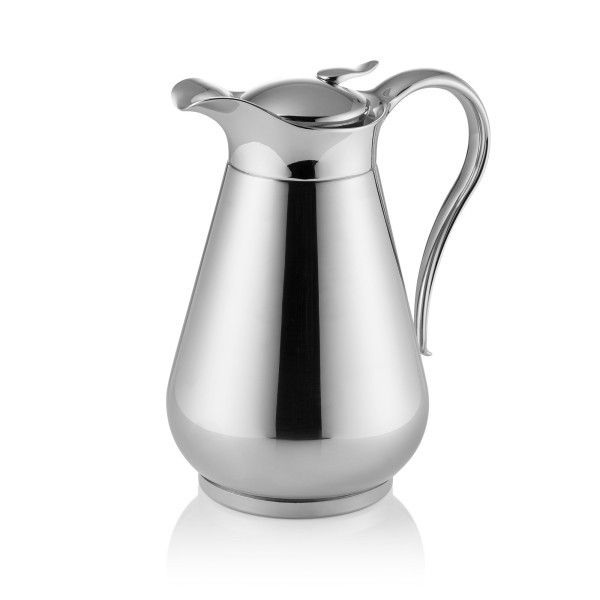 Isolierkanne, 1 ltr., Ø 13,5 cm, Höhe 19 cm, Chromnickelstahl 18/8