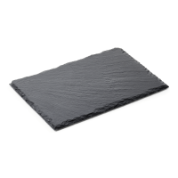 Naturschieferplatte rechteckig 300x200 mm, 4-6 mm Materialstärke, gebrochene Kanten, rutschfeste Füß Naturschieferplatte rechteckig 300x200 mm, 4-6 mm Materialstärke, gebrochene Kanten, rutschfeste Füß