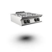 STOCK 4-Platten-Elektroherd, Geräteoberteil, mit 4 runden Gusseisen-Platten je 2,6 kW, Ø 220 mm STOCK 4-Platten-Elektroherd, Geräteoberteil, mit 4 runden Gusseisen-Platten je 2,6 kW, Ø 220 mm