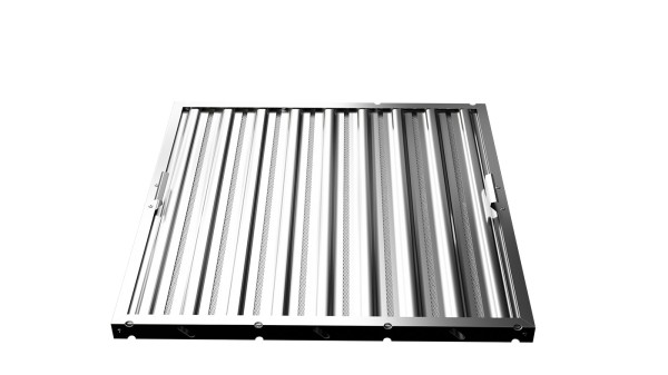 Flammschutzfilter 500x500 mm Typ A Gastro Edelstahl DIN 18869 VDI 2052 mit Griff