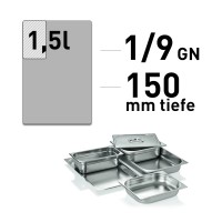 GN Behälter - Edelstahl - GN 1/9 - 150 mm - ECO Line GN Behälter - Edelstahl - GN 1/9 - 150 mm - ECO Line