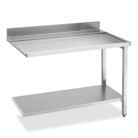 Ablauftisch mit Grundboden mit Aufkantung hinten 100mm, Anbauseite Ablauftisch mit Grundboden mit Aufkantung hinten 100mm, Anbauseite