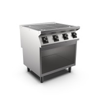 STOCK 4-Zonen-Elektro-Induktionsherd, flächendeckend, Standgerät mit offenem Unterbau STOCK 4-Zonen-Elektro-Induktionsherd, flächendeckend, Standgerät mit offenem Unterbau