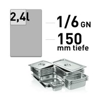 GN-Behälter - Edelstahl - GN 1/6 - 150 mm GN-Behälter - Edelstahl - GN 1/6 - 150 mm