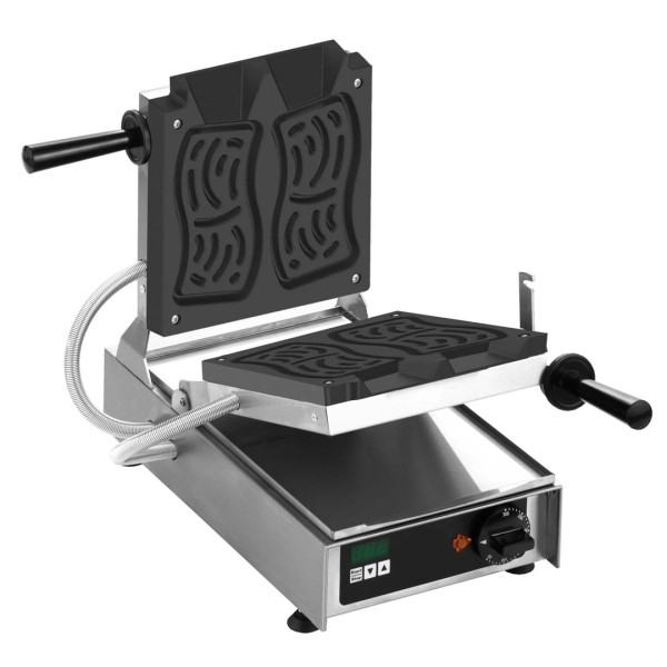 Vertikal-Backsystem, perfekte Waffeln in Form und Farbe, mit Sicherheitsverschluss und Digitaltimer