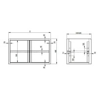 Vorschau: Unterschrank-Modul mit Flügeltüren, Tiefe 640 mm Vorschau: Unterschrank-Modul mit Flügeltüren, Tiefe 640 mm