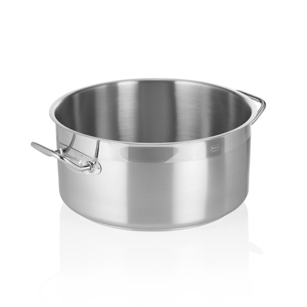 Bratentopf DeLuxe, Edelstahl, Sandwichboden, 12,0 Liter, flache Variante