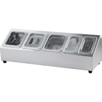 GN-Zutatenbehälter-Aufsatz für 3 x GN 1/6 & 2 x GN 1/9 GN-Zutatenbehälter-Aufsatz für 3 x GN 1/6 & 2 x GN 1/9