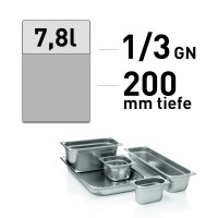 GN Behälter - Edelstahl - GN 1/3 - 200 mm - randverstärkt GN Behälter - Edelstahl - GN 1/3 - 200 mm - randverstärkt