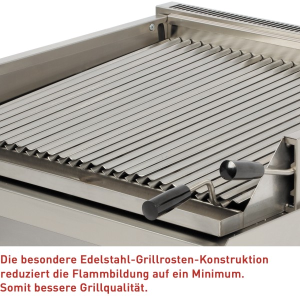 Gas-Lavasteingrill, 2 Flammen, Geräteoberteil - SOLOTEC 600