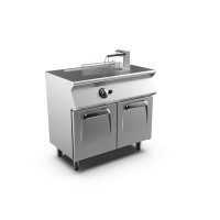 STOCK Gas-1-Becken-Fritteuse 15 Liter, quer eingebaut, einseitig bedienbar, drehbarer Heizkörper, St STOCK Gas-1-Becken-Fritteuse 15 Liter, quer eingebaut, einseitig bedienbar, drehbarer Heizkörper, St