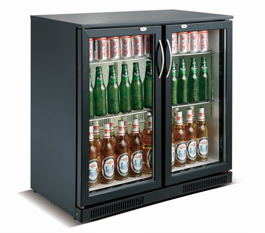 Barkühlschrank, 198 Liter, +2 bis +10 °C, 2 Türen, Umluftkühlung