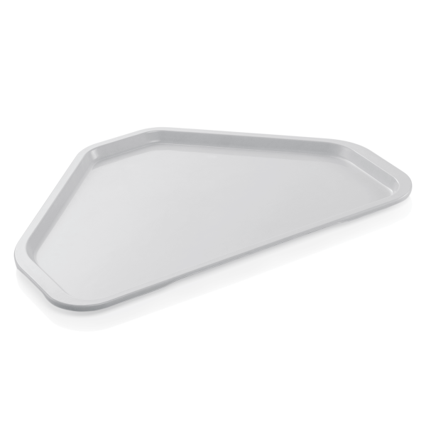 Trapeztablett, 48 x 34 cm, lichtgrau, Polyester