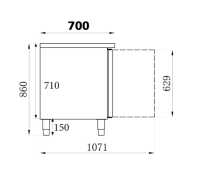 Vorschau: Kühltisch ohne Aufkantung, 3 xGN 1/1, +2 - +8 °C, Edelstahl, Umluftkühlung, autom. Abtauung Vorschau: Kühltisch ohne Aufkantung, 3 xGN 1/1, +2 - +8 °C, Edelstahl, Umluftkühlung, autom. Abtauung