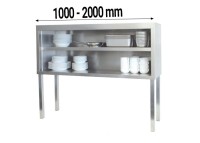 Vorschau: Edelstahl Aufsatzschrank mit zwei Etagen, vorne offen, 300 o. 400mm Tiefe Vorschau: Edelstahl Aufsatzschrank mit zwei Etagen, vorne offen, 300 o. 400mm Tiefe