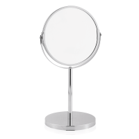 Kosmetikspiegel - Ø 17 cm - verchromt - normal und dreifache Vergrößerung Kosmetikspiegel - Ø 17 cm - verchromt - normal und dreifache Vergrößerung