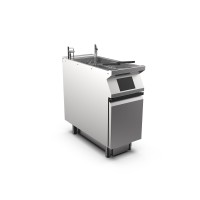 STOCK Elektronische-Hochleistungs-Fritteuse, 1 Becken 22 Liter, Standgerät mit Schrankunterbau, mit STOCK Elektronische-Hochleistungs-Fritteuse, 1 Becken 22 Liter, Standgerät mit Schrankunterbau, mit