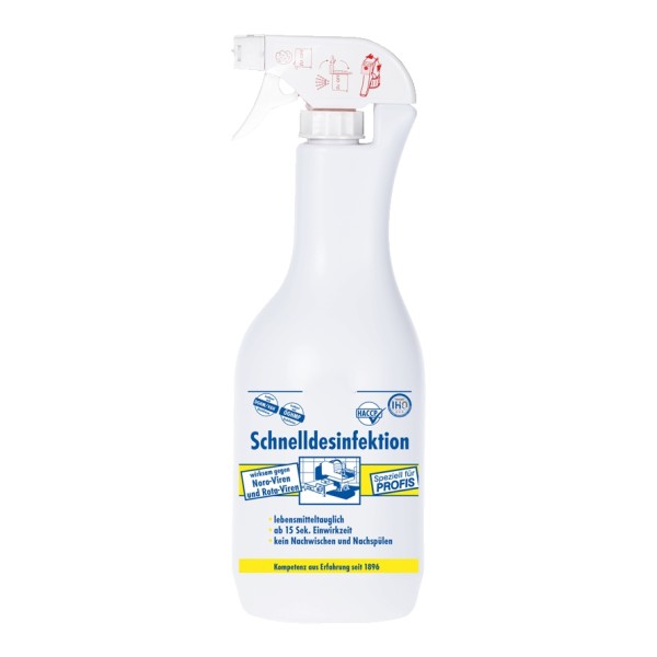 Flächenschnelldesinfektion für Lebensmittelbereiche, Sprühflasche, 1 Liter