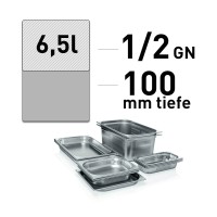 GN-Behälter, Edelstahl, Boden & Seiten gelocht, GN 1/2, 100 mm GN-Behälter, Edelstahl, Boden & Seiten gelocht, GN 1/2, 100 mm