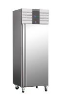 Gewerbe-Kühlschrank, Edelstahl, freistehend, 600 Liter, -2 bis +8 °C, abschließbar, rollbar Gewerbe-Kühlschrank, Edelstahl, freistehend, 600 Liter, -2 bis +8 °C, abschließbar, rollbar