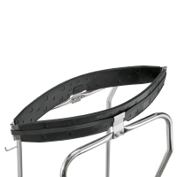 Vorschau: Müllbeutelhalter, Edelstahl, Fußpedal, Verschluss über Gummihalter Vorschau: Müllbeutelhalter, Edelstahl, Fußpedal, Verschluss über Gummihalter