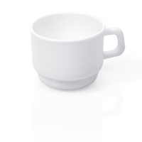 Tasse, Opalglas, weiß, stapelbar, 180 ml Tasse, Opalglas, weiß, stapelbar, 180 ml