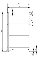 Vorschau: Lagerregal zur Selbstmontage, glatte, höhenverstellbare Böden, Tiefe 600mm Vorschau: Lagerregal zur Selbstmontage, glatte, höhenverstellbare Böden, Tiefe 600mm
