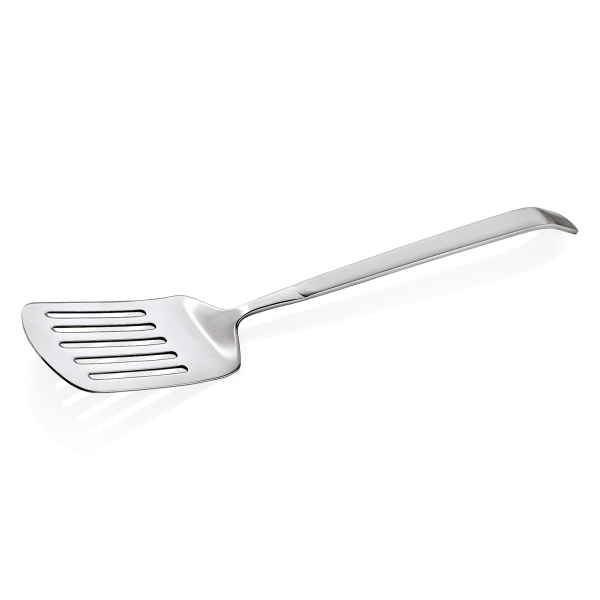 Bratenwender, geschlitzt, Länge 32 cm, Laffe 10x8 cm, schwere Ausführung