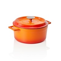 Kasserolle EisenStil, rund, 4,50 Liter, Gußeisen, emailliert, orange Kasserolle EisenStil, rund, 4,50 Liter, Gußeisen, emailliert, orange