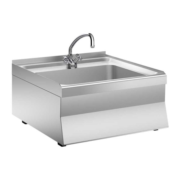 STOCK Waschbecken kpl. mit Wasserhahn und Überlaufrohr