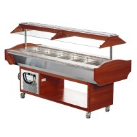 SOLOTEC Kaltbuffet 6/1 GN, +2/+10°C, statische Kühlung, Mahagonioptik SOLOTEC Kaltbuffet 6/1 GN, +2/+10°C, statische Kühlung, Mahagonioptik