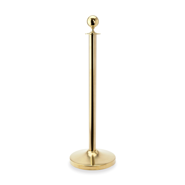 Abgrenzungsständer, Edelstahl, goldfarben, Oberteil kugelförmig, Höhe 950 mm