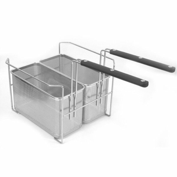 Korbset 2 x 1/3 mit Frontgriff für STOCK Premium Fritteusen 900 / 1100