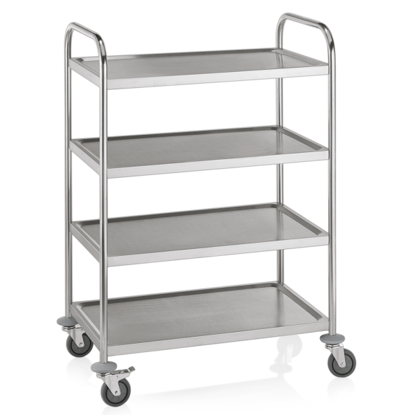Servierwagen mit vier Borden, 84,5 x 52,5 x 125