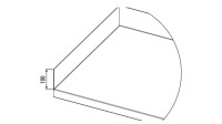 Aufkantung, 100mm Höhe, laufende Meter Aufkantung, 100mm Höhe, laufende Meter