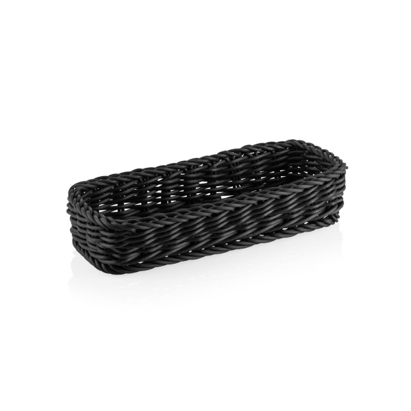 Besteckkorb, stapelbar, spülmaschinenfest, BPA-frei, B 270 x T 100 x H 50 mm, schwarz